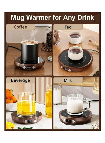 Coffee Mug Warmer – Smart Cup Heater with 3 Heat Settings, Fast Heating & Auto Shut Off for Home & Office Desk